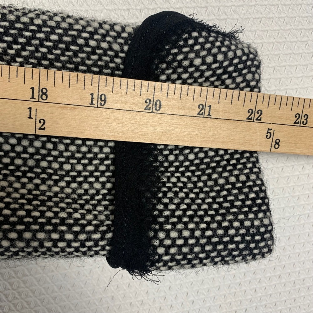 The Limited Women Black White Wool Blend Textured Cropped Blazer Jacket XS - Picture 8 of 12